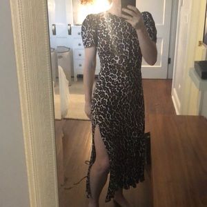 Leopard midi dress XS